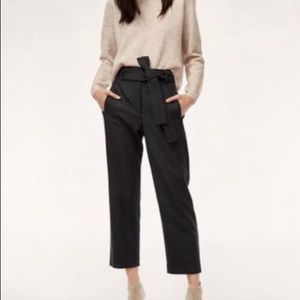 Wilfred Plaid Tie Front Pant